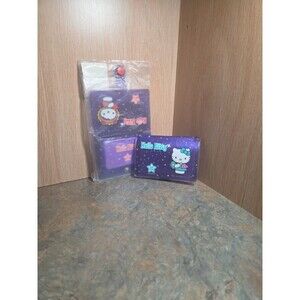 Vintage Sanrio Hello Kitty Carabiner ID Case Pouch Angel Case Clear x2